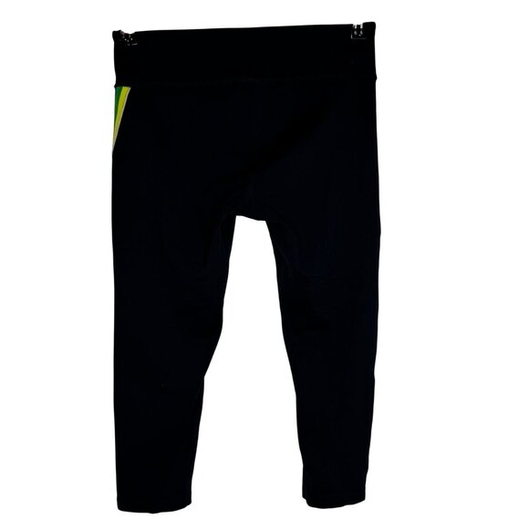 Zumba We Ar Marvelous Black‎ Capri Leggings Rainbow Side Stripe Keep Dancing SzM - Picture 3 of 6